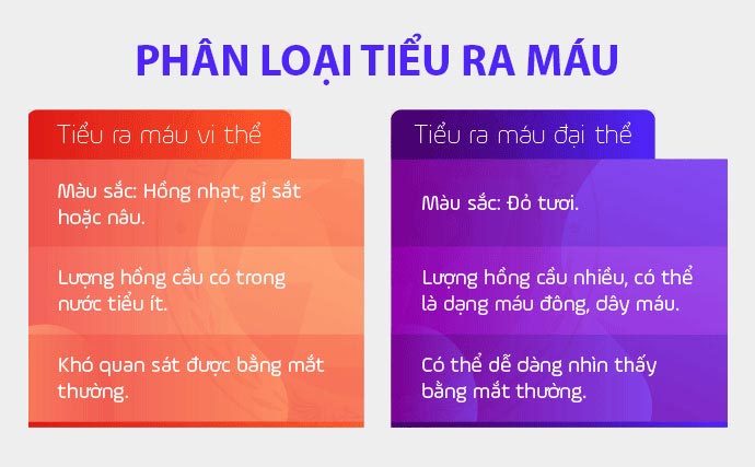 Phân loại tiểu ra máu