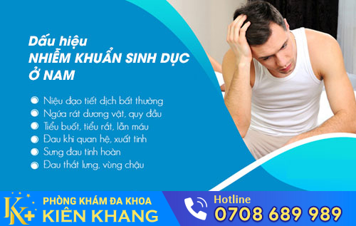 Dấu hiệu nhiễm khuẩn sinh dục ở nam